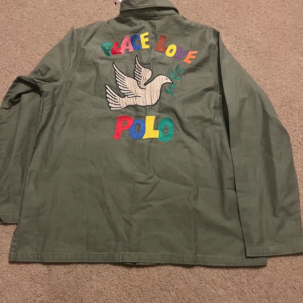 Ralph Lauren  Green peace love polo rare